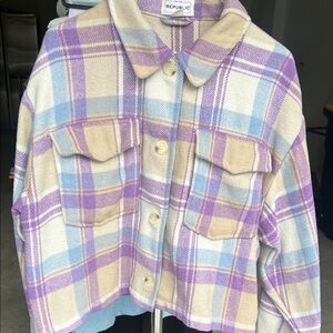 Republic purple Plaid Jacket